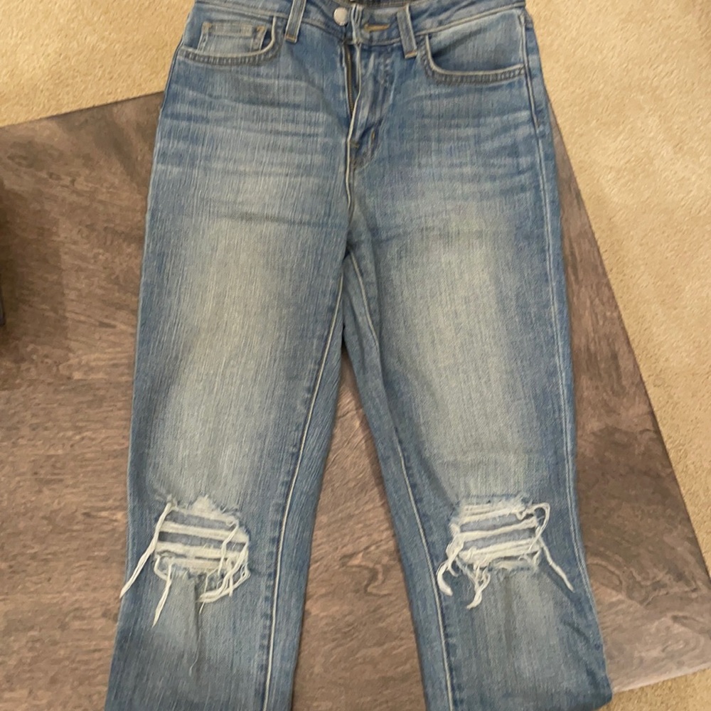 L'Agence ripped denim